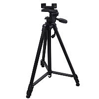 Универсальный штатив трипод TriPod 380A 0.5-1.35м раскладной для камеры и телефона переносной с уровнем и