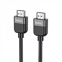 Кабель HDMI 2.0 Male to Male 4K HD Data (1m) Hoco US09 Black