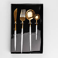 Набор столовых приборов Cutlery set из нержавеющей стали на 1 персону 4 штуки столовый набор