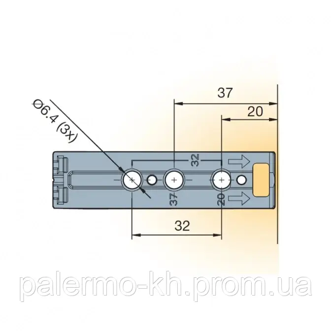 Толкатель Titus Push-Latch с магнитом накладной (C МОНТАЖНОЙ И ОБРАТНОЙ ПЛАНКИ) - фото 4 - id-p1225255476