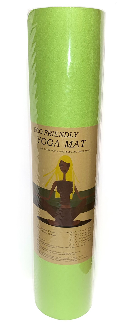Килимок для йоги BT-SG-0006 СалЧ двокол.TPE 6 мм 183*61 см товщина 6 мм йогамат, фото 1