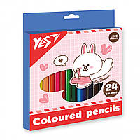 Карандаши цветные Yes 24 цветов Line Friends Cony