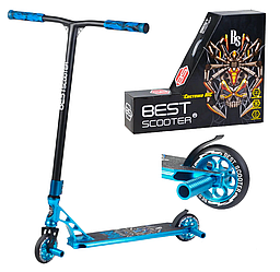 Трюковий самокат Синій для дітей HIC Best Scooter Spider анодоване фарбування