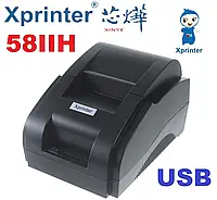 Принтер чеков Xprinter XP-58IIH USB 58мм, без обреза, черный