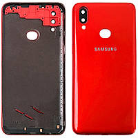 Задняя крышка Samsung Galaxy A10s 2019 A107F красная Оригинал со стеклом камеры