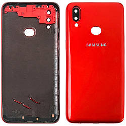Задня кришка Samsung Galaxy A10s 2019 A107F (червона Оригінал зі склом камери)