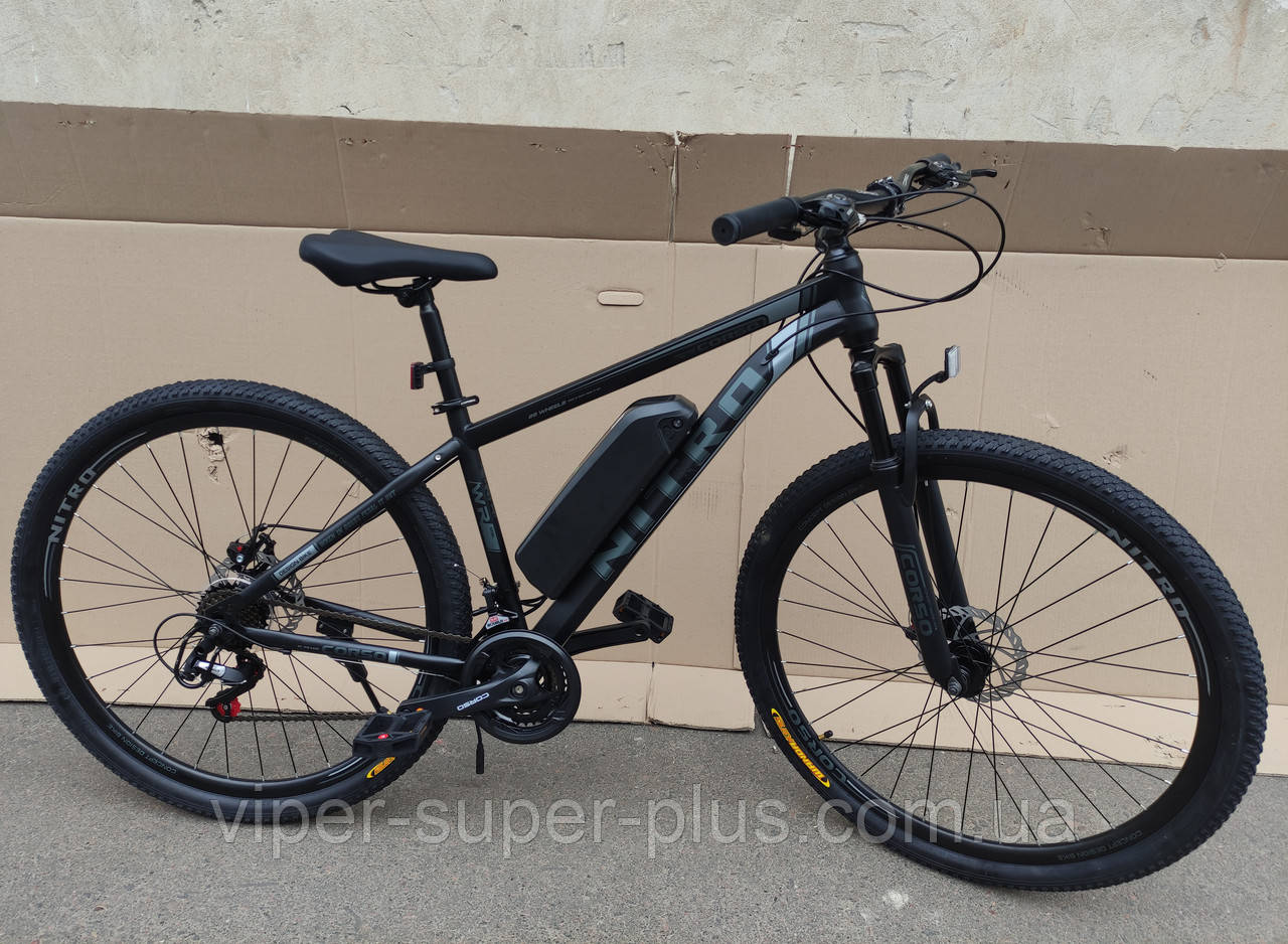 Електровелосипед Корсо E-Corso Nitro 29 колесо 17 Сталева рама, SunRun 21, li-ion 36V/500W/13Ah6 2024, фото 1