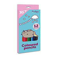 Кольорові олівці в наборі YES, 12 кольорів, Pusheen, (290721)