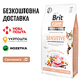 Сухий корм Brit Care Cat GF Sensitive HDigestion & Delicate Taste для котів з чутливим травленням, індичка та лосось, 400 г, фото 2