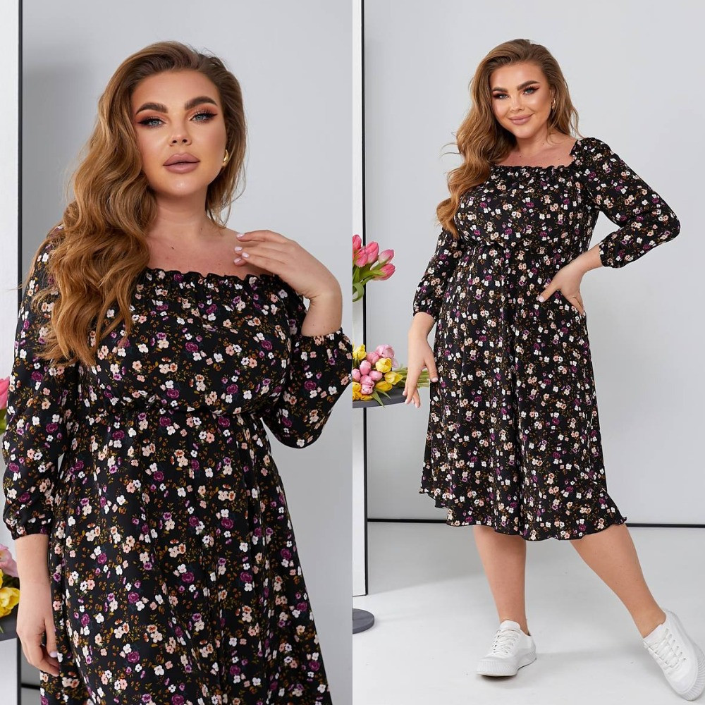 Весняна сукня міді в квітку, фото 1