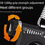 Еспандер кистьовий пружинний до 120 кг із лічильником, фото 5