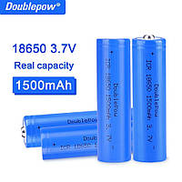 Акумулятор, аккумуляторні батарейки Doublepow ICR 18650 1500 mAh 3.7V