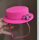 Капелюшок на обручі Обедок капелюшок капелюх весняний віночок 380 грн, браслет 150 грн, фото 2