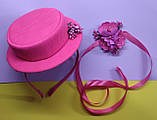 Капелюшок на обручі Обедок капелюшок капелюх весняний віночок 380 грн, браслет 150 грн, фото 5
