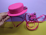 Капелюшок на обручі Обедок капелюшок капелюх весняний віночок 380 грн, браслет 150 грн, фото 4