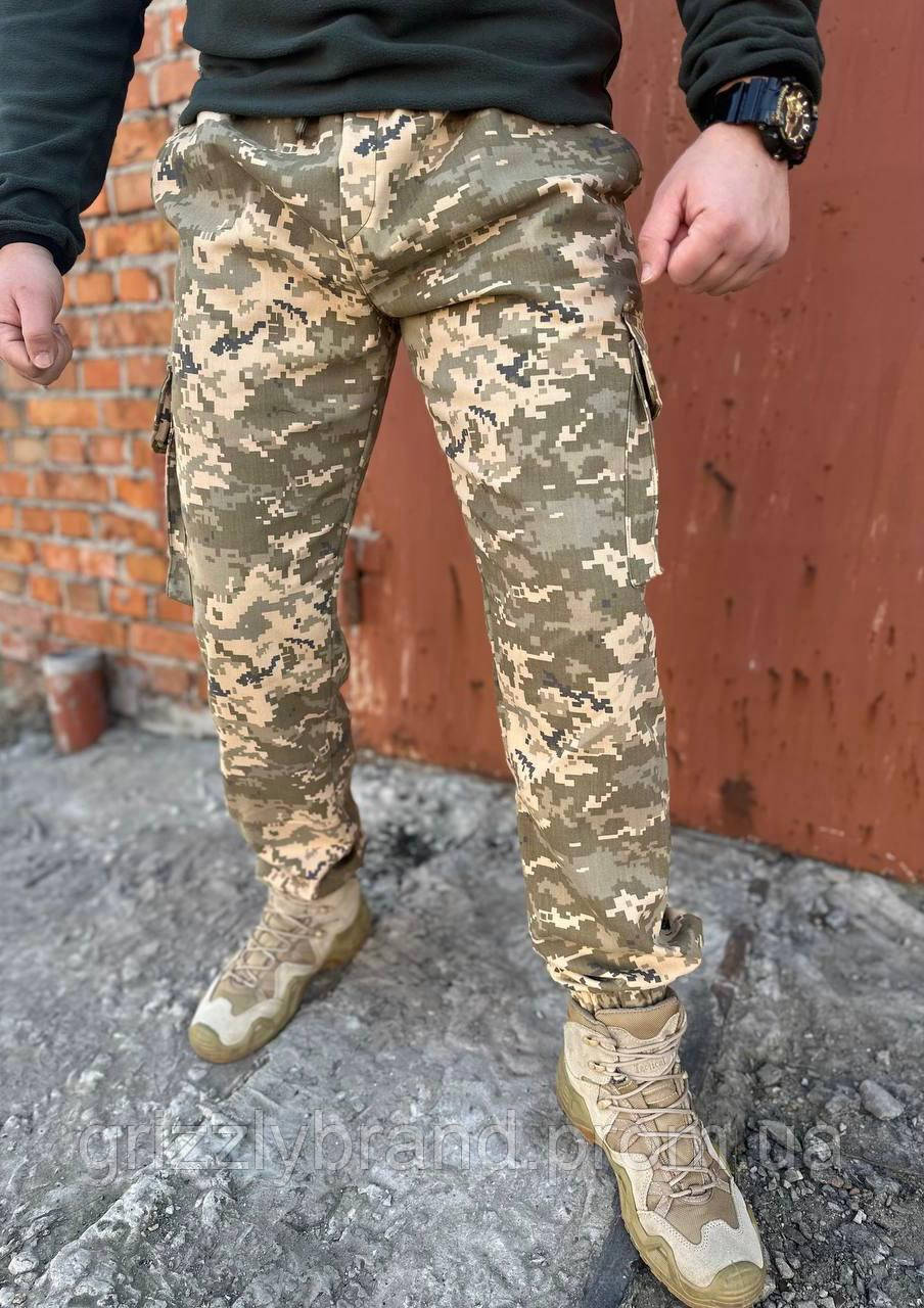 Джогери піксель армійські легкі літні військові штани Kargo на гумці камуфляж піксель всу
