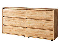 Великий місткий комод на шість висувних ящиків Вулик К 1606 Дуб Крафт Золотий 1600х450х800 ДОМ