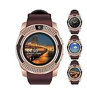 Сенсорные Smart Watch V8 смарт часы умные часы золотой