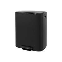 Відро для сміття двосекційне Brabantia Bo Pedal Bin 2x30 л, чорне