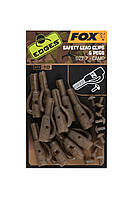 Безопасные клипсы с стопорами Fox Edges Camo Size 7 lead clip + pegs 10шт