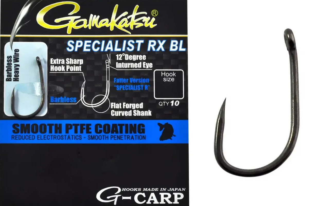 Гачок безборідки Gamakatsu G-Carp Specialist RX BL №08 10шт