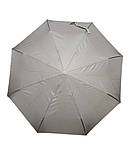 Парасолька жіноча напівавтомат Eső Fecske SW3620 8 спиць 3 складання Сірий з бежевою облямівкою, фото 2