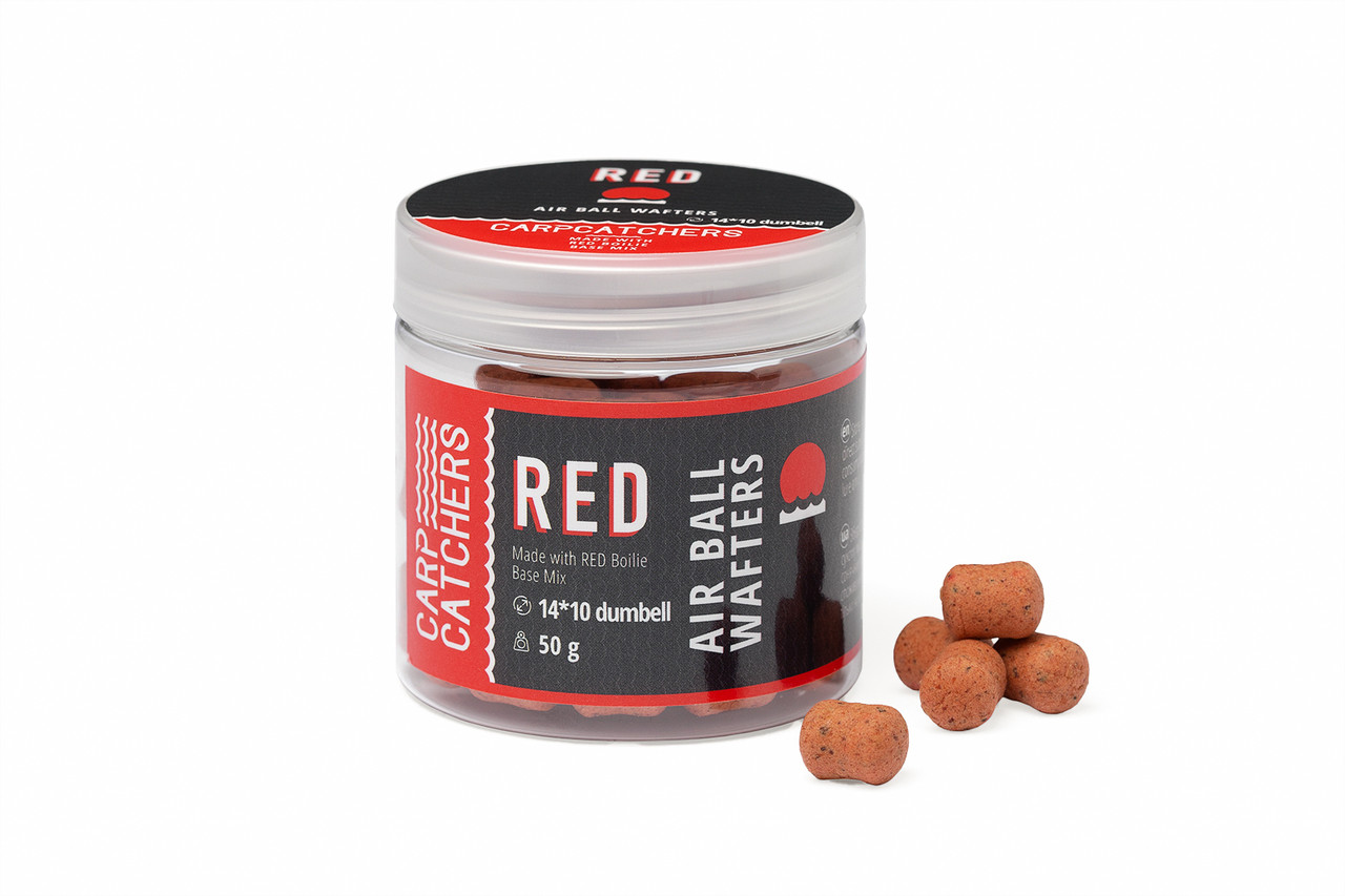 Бойли насадочні Carp Catchers Air Ball Wafters RED dumbell 14*10 mm