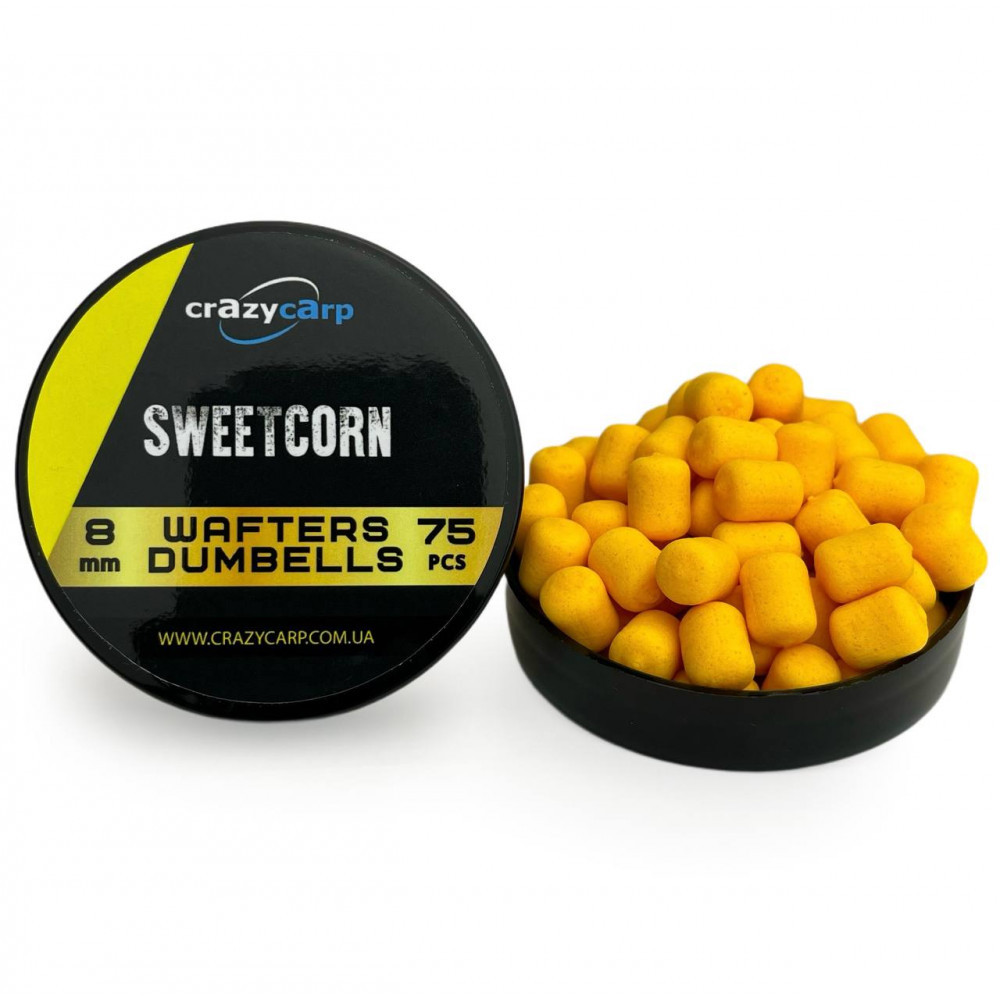 Вафтерс Crazy Carp Wafters Dumbbells 8x10мм Sweetcorn (солодка кукурудза)