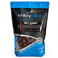 Бойли Crazy Carp Silver Series Squid & Cranberry 24 мм 1кг