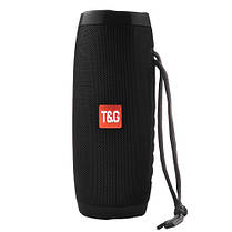 Портативна блютуз колонка з ремінцем підсвічуванням чорна TG157 RGB speakerphone black, фото 5