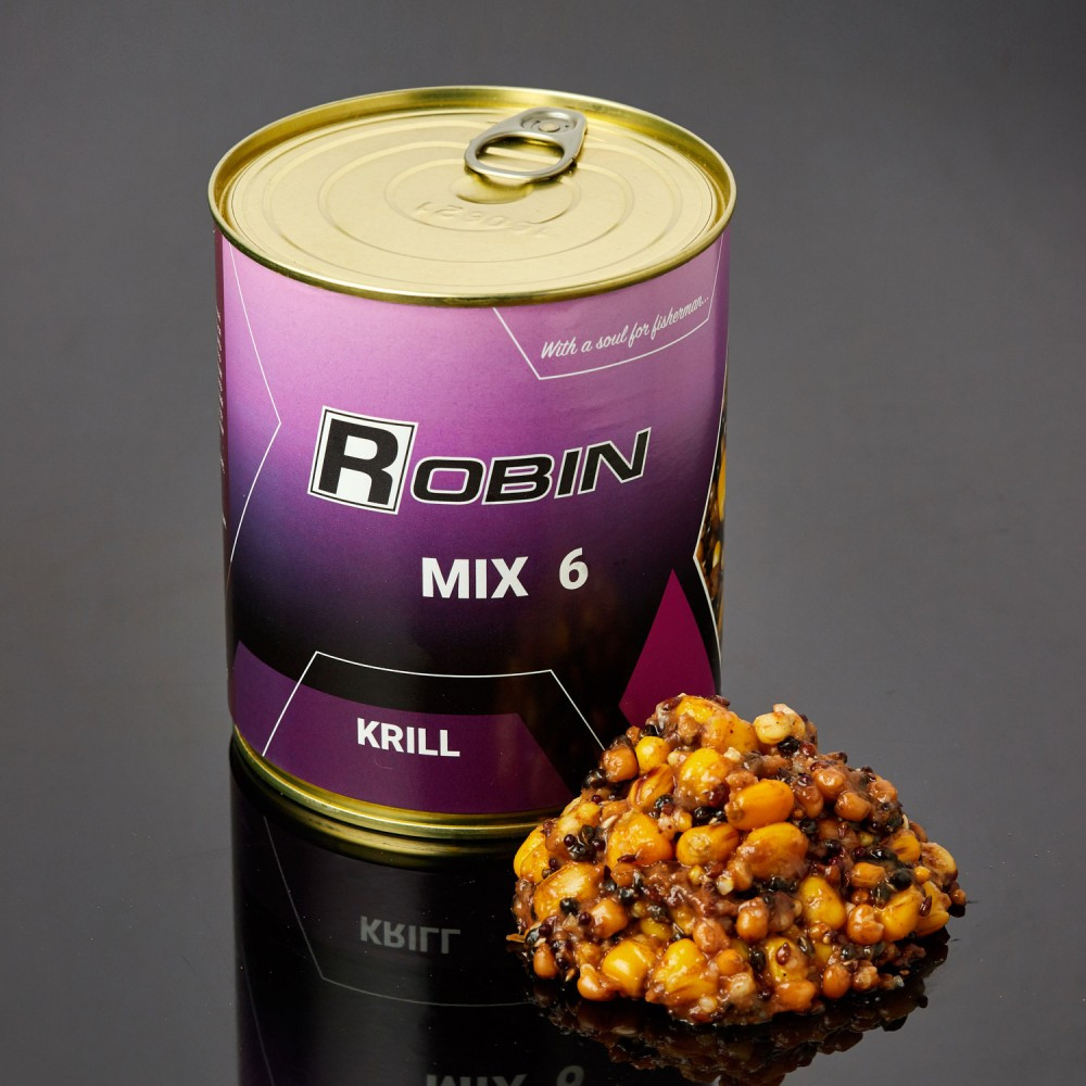 "MIX-6" зерен ROBIN 900 ml. ж / б Krill