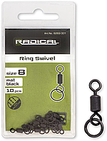 Вертлюг с кольцом Radical Ring Swivel mat black non reflective 10pcs