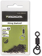 Вертлюг з кільцем Radical Ring Swivel mat black non reflective 10pcs