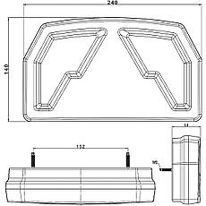 Ліхтар Fristom 7-функціональний задній лівий FT-372 L TD LED, фото 2