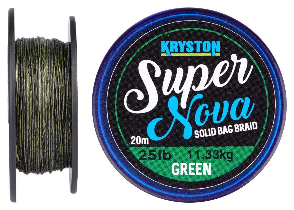 Повідковий матеріал Kryston Super Nova Solid Bag Supple Braid 25lb 20m Weed Green