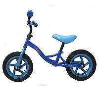 Беговел детский M 3129-1A, сине-голубой, 12 дюймов, колёса резина
