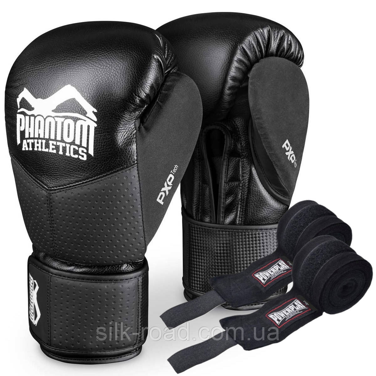 Боксерські рукавиці Phantom RIOT Pro Black 16 унцій (капа в подарунок)