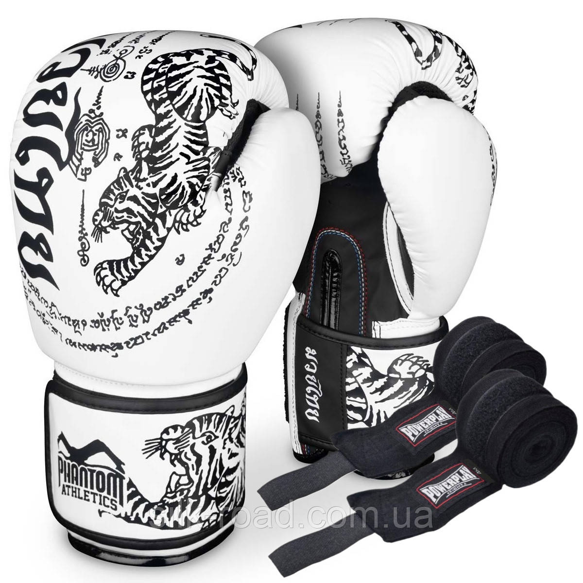 Боксерські рукавиці Phantom Muay Thai White 16 унцій (капа в подарунок)