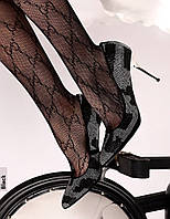 Туфли женские вечерние черные на каблуке шпильке классические 38 (24.5 см)
