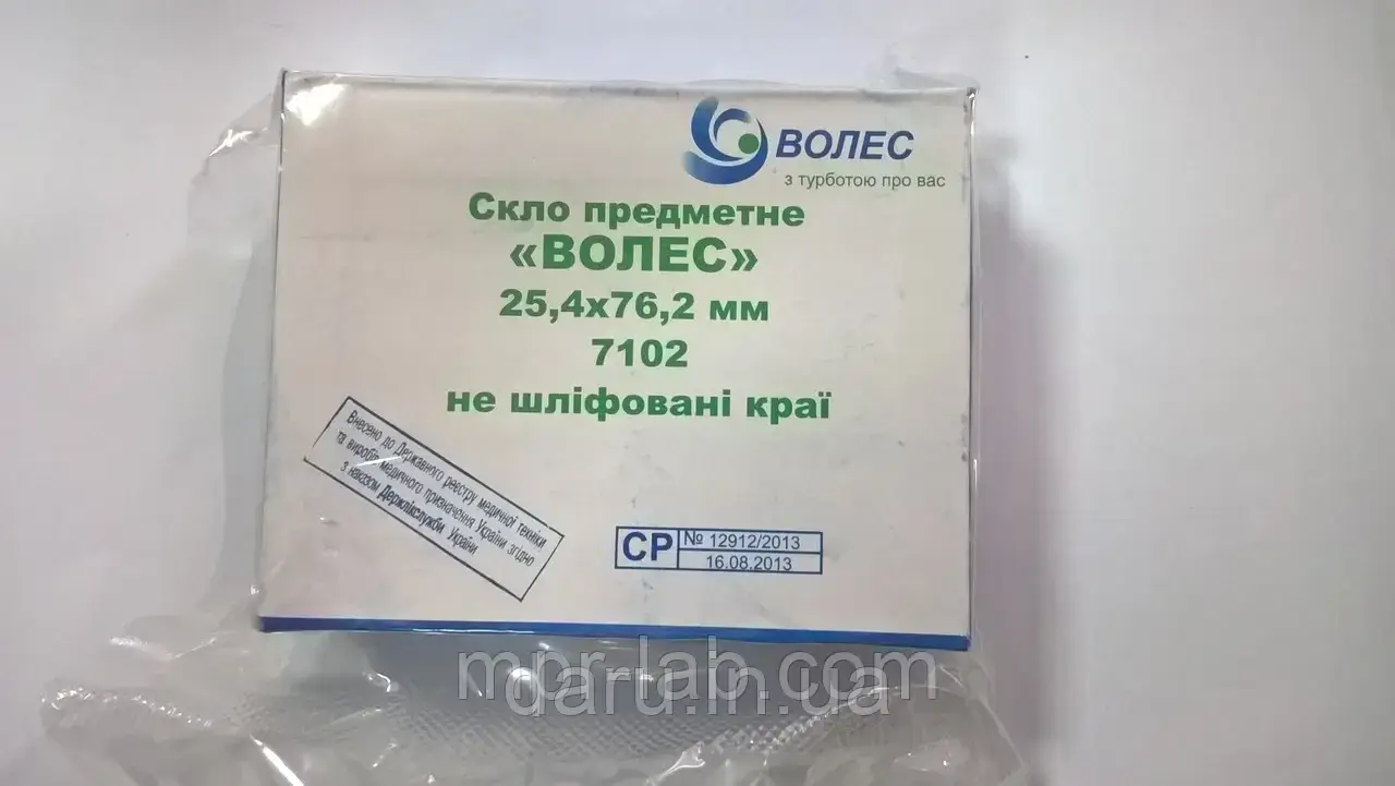 Скло (помітне) 1-2 26х76х1 (без шліфування) "Волес" 50 шт./уп, фото 1