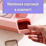 Дитячий набір для ланчу - термосумка, ланч-бокс 850мл, пляшка для води 0.5л Star рожевий, фото 9