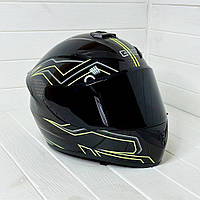 Шлем QKE111, черно-желтый, S