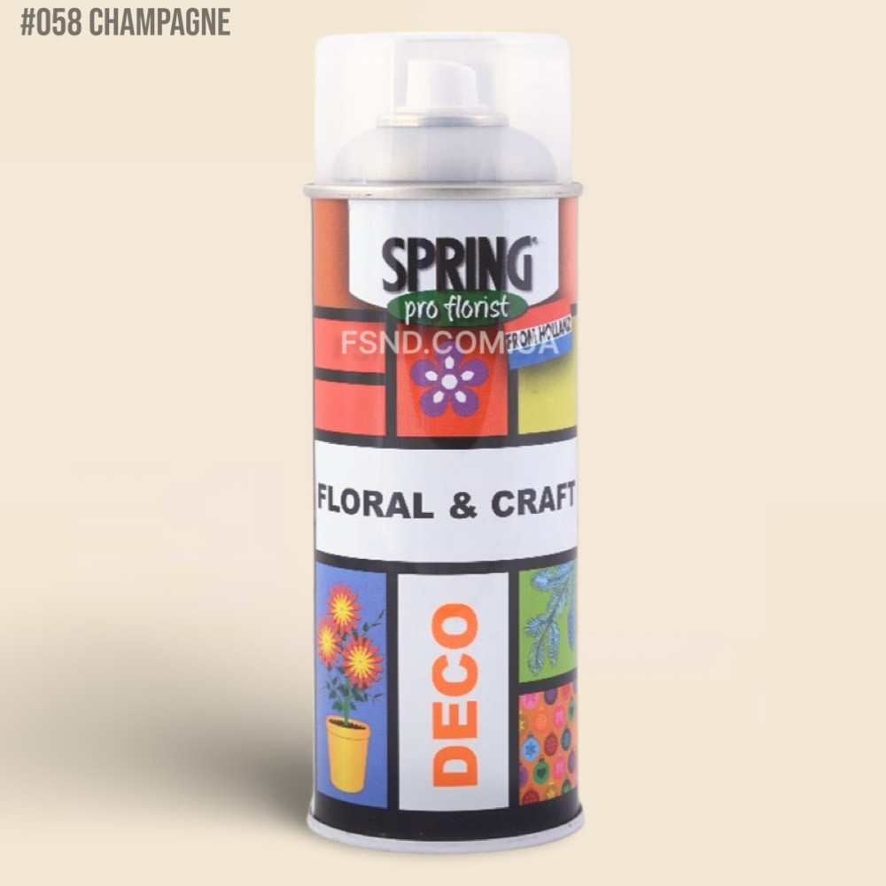 Фарба для живих квітів SPRING 400 мл | шампань (#058), фото 1