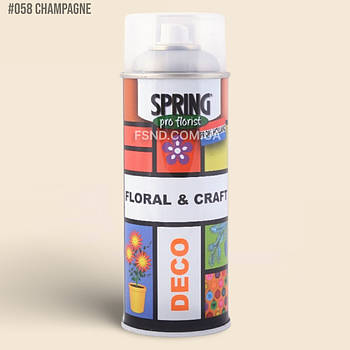 Фарба для живих квітів SPRING 400 мл | шампань (#058)