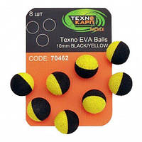 Насадка Technocarp Texno EVA Balls 10mm Black/Yellow 8шт