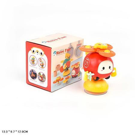 Брязкальце вертоліт з прорізувачем на присосці коробка 13,3*9,7*12 см