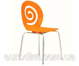 Стілець Лев дерев'яний помаранчевий, фото 2