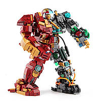 Конструктор Робот трансформер Железный Человек со световыми ефектами Iron Man ARMOR (1160 деталей) 98263