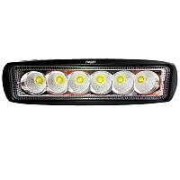 Фара-LED Прямоугол 18W (3W*6) 10-30V Ближний/Flood мини (07-18W MINI) (1шт) 2957