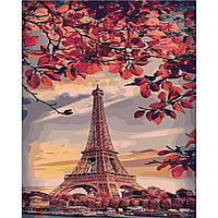 Картина по номерам Strateg Краски Парижу на цветном фоне размером 40х50 см (SY6443)